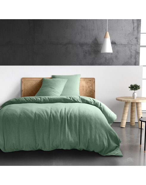 Housse de couette 100% Gaze de coton verte