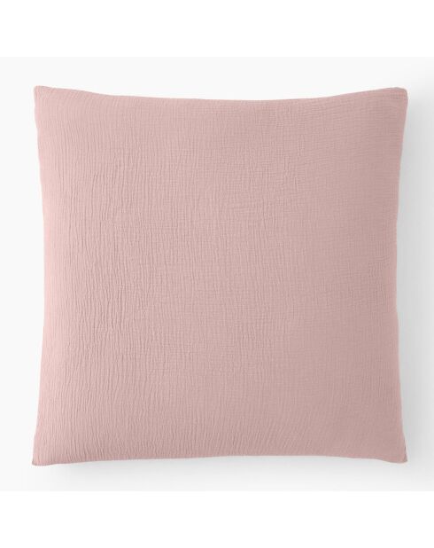 Taie d'oreiller 100% Gaze de coton rose