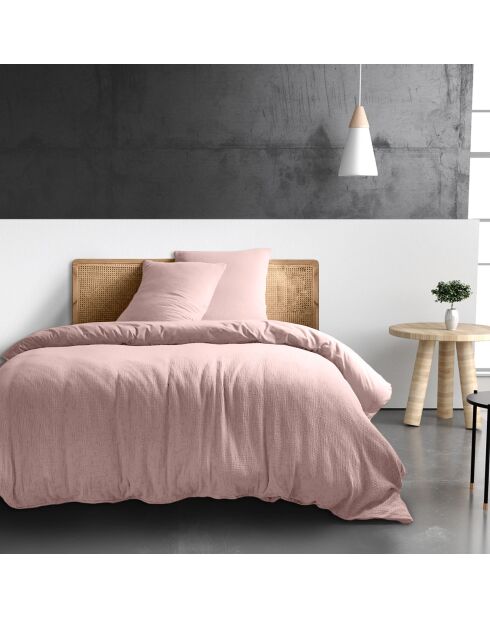 Housse de couette 100% Gaze de coton rose