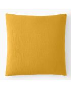 Taie d'oreiller 100% Gaze de coton jaune