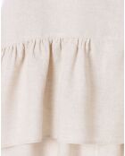 Beiger melierter Kadira-Rock aus 100% Leinen