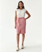 Robusta oudroze rok van 100% linnen