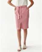 Robusta oudroze rok van 100% linnen