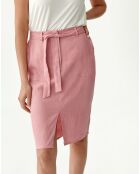 Robusta oudroze rok van 100% linnen