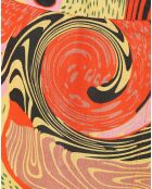 Roter Lulu Rock aus 100% Leinen