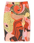 Roter Lulu Rock aus 100% Leinen