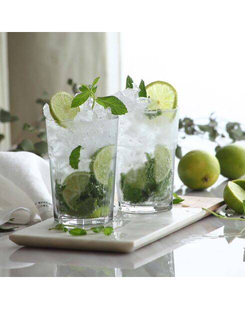 6 Verres à eau transparents - 365 ml
