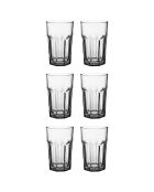 6 Verres à eau transparents - 365 ml