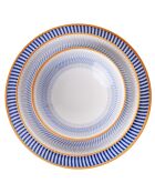 Service de table en porcelaine - 24 pièces multicolore