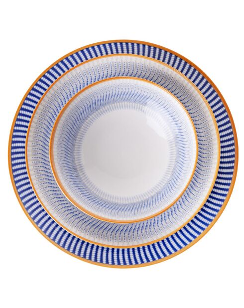 Service de table en porcelaine - 24 pièces multicolore