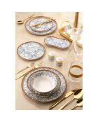 Service de table en porcelaine - 27 pièces multicolore