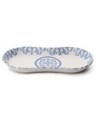 Service de table en porcelaine - 27 pièces bleu/blanc