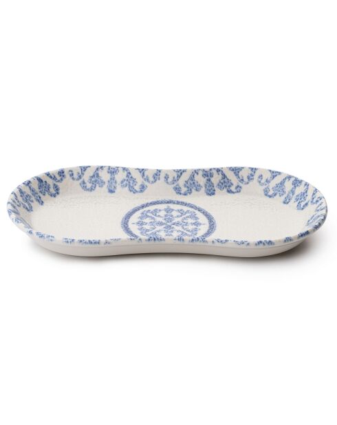 Service de table en porcelaine - 27 pièces bleu/blanc