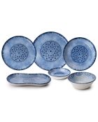 Service de table en porcelaine - 27 pièces bleu