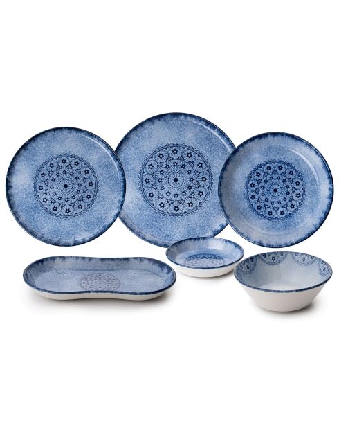 Servizio da tavola in porcellana - 27 pezzi blu