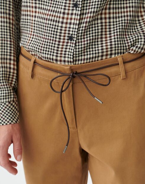 Beige/kamelfarbene Amiso-Hose