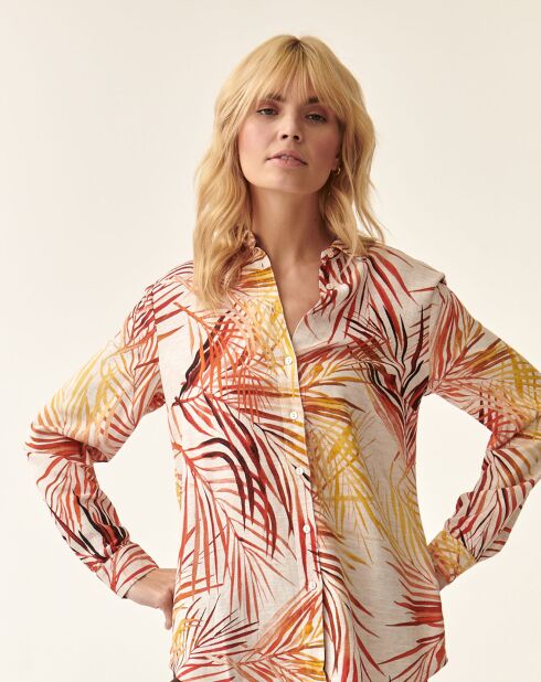 Chemise Goniko beige melangé