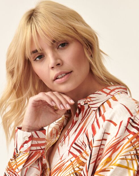 Chemise Goniko beige melangé