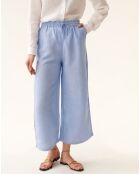 Blauwe broek van linnenmix Pulio