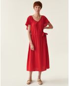 Rotes Osta Kleid