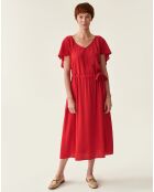 Rotes Osta Kleid