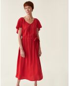 Rotes Osta Kleid