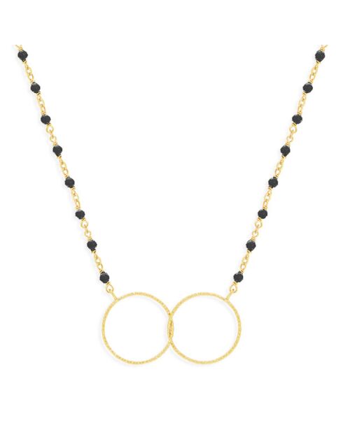 Collier en Argent doré & Spinelle noire