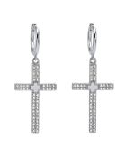 Boucles d'oreilles Croix en Argent