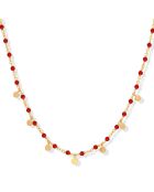 Collier en Argent doré & Onyx rouge