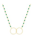 Collier en Argent doré & Onyx vert