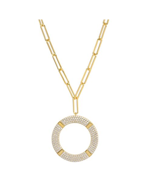 Collier Cercle en Argent doré