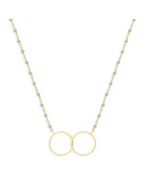 Collier en Argent doré & Turquoise