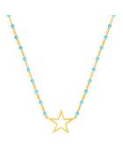 Collier en Argent doré & Turquoise