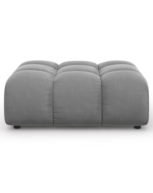 Pouf Velours Sky gris clair - 102x80x43 cm
