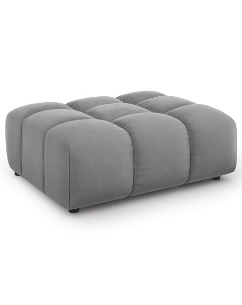 Pouf Velours Sky gris clair - 102x80x43 cm