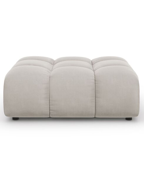 Pouf Velours Sky ivoire - 102x80x43 cm