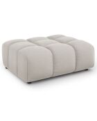 Pouf Velours Sky ivoire - 102x80x43 cm