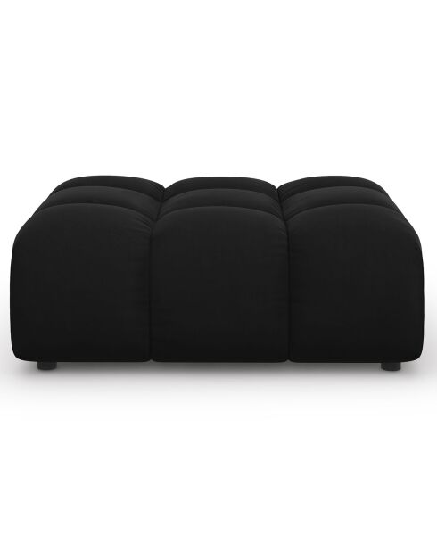 Pouf Velours Sky noir - 102x80x43 cm