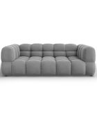 Canapé Velours Sky 3 Places gris clair - 214x102x75 cm