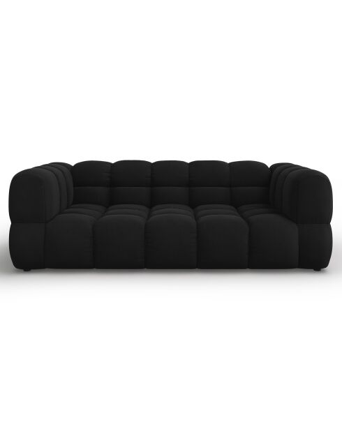 Divano Velvet Sky 3 posti nero - 214x102x75 cm
