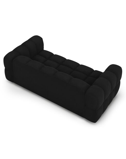 Divano Velvet Sky 3 posti nero - 214x102x75 cm