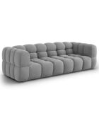 Canapé Modulaire Velours Sky 4 Places gris clair - 244x102x75 cm