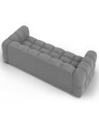 Canapé Modulaire Velours Sky 4 Places gris clair - 244x102x75 cm