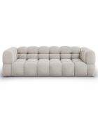 Canapé Modulaire Velours Sky 4 Places ivoire - 244x102x75 cm