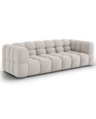 Canapé Modulaire Velours Sky 4 Places ivoire - 244x102x75 cm