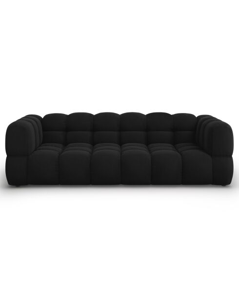 Canapé Modulaire Velours Sky 4 Places noir - 244x102x75 cm