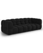 Canapé Modulaire Velours Sky 4 Places noir - 244x102x75 cm