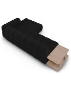 Canapé angle droit Modulaire Velours Sky 4 Places noir - 297x162x75 cm