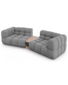 Canapé Modulaire Velours Sky 2 Places gris clair - 280x148x75 cm