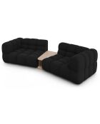 Canapé Modulaire Velours Sky 2 Places noir - 280x148x75 cm